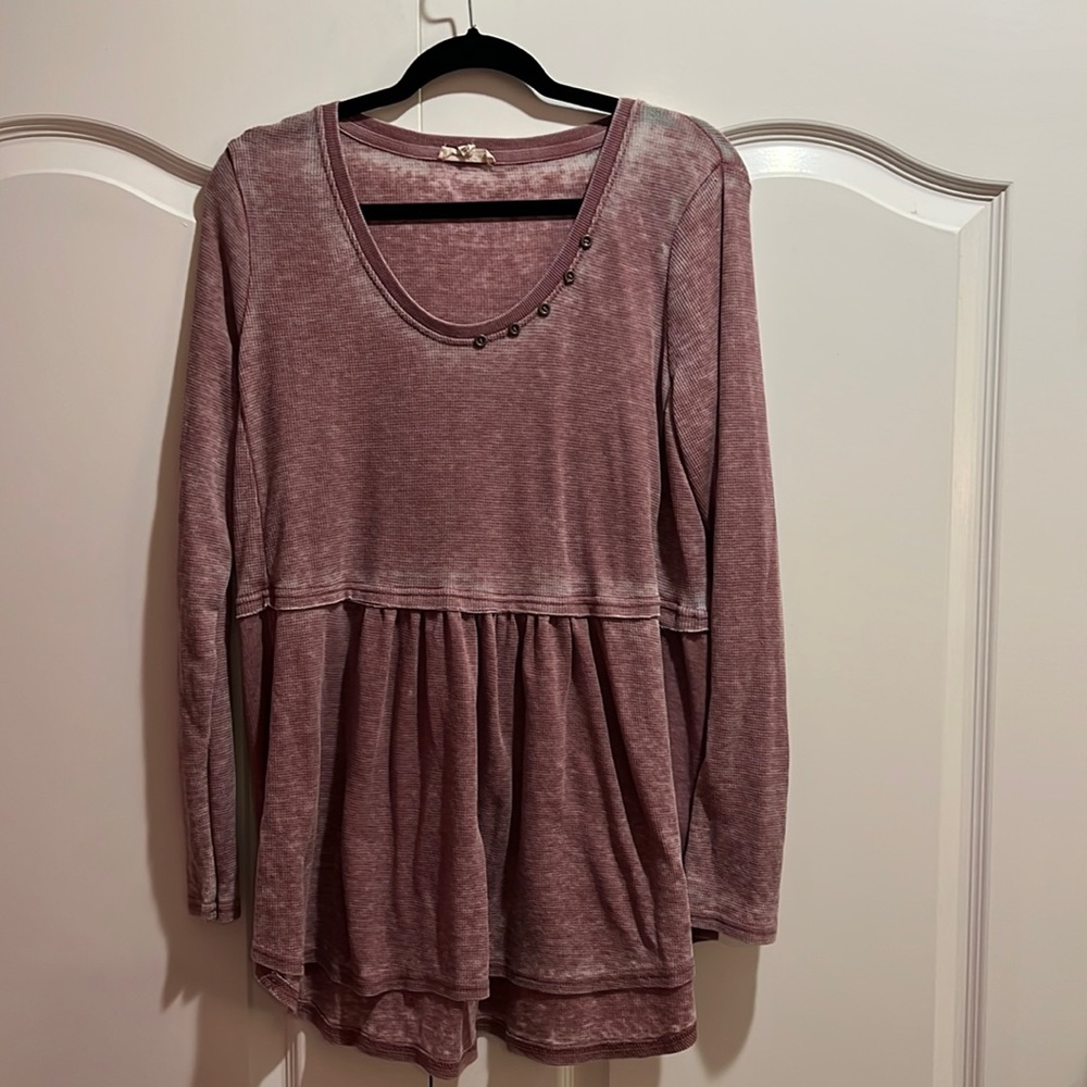 Women's Mauve Long Sleeve Top